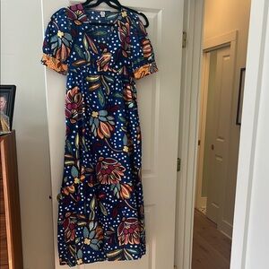 Tabitha Brown for Target Elegant Floral Maxi Dress in Blue